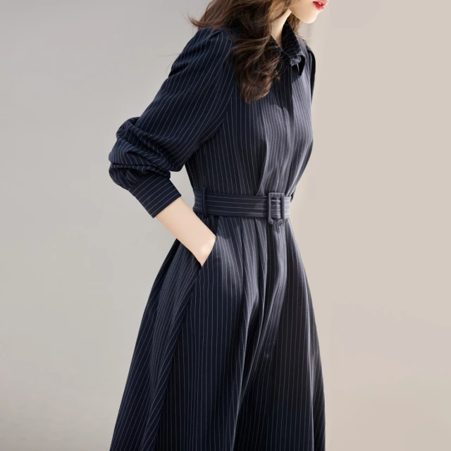 深藍色藏青條紋8cm商務正裝領帶男士6cm韓版窄拉鏈式免打結定制潮【大洋】 歷史價格詳細信息