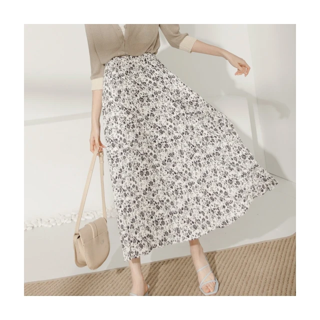 【OB 嚴選】腰圍鬆緊百褶長裙 《CA2780》 歷史價格詳細信息