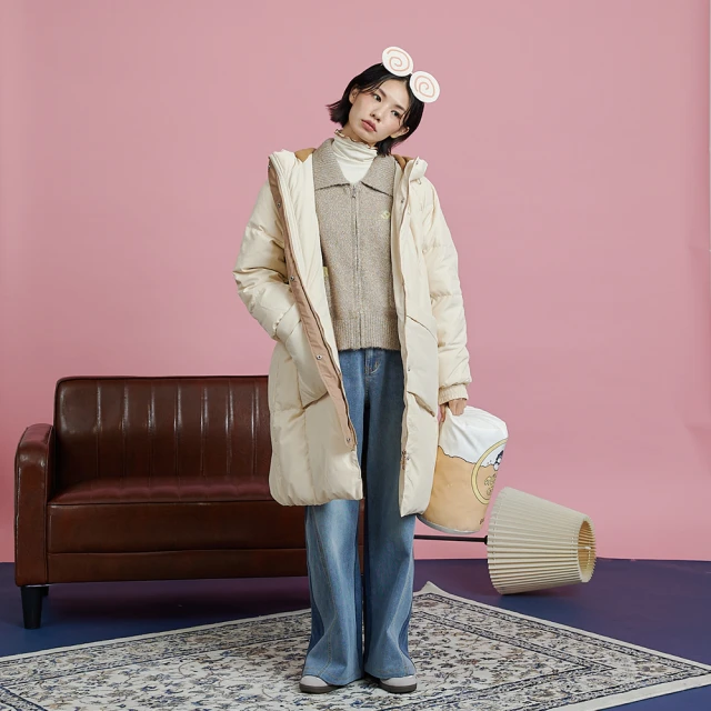 【gozo】雙排釦西裝領綁帶長版大衣外套(兩色) 歷史價格詳細信息