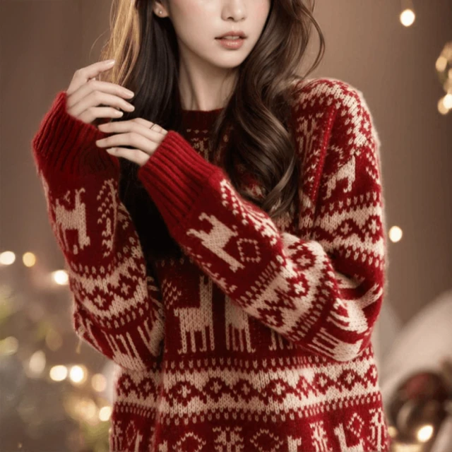 聖誕新年紅色毛線帽掛球雷鋒帽女甜美洋氣加絨保暖護耳滑雪帽子 歷史價格詳細信息