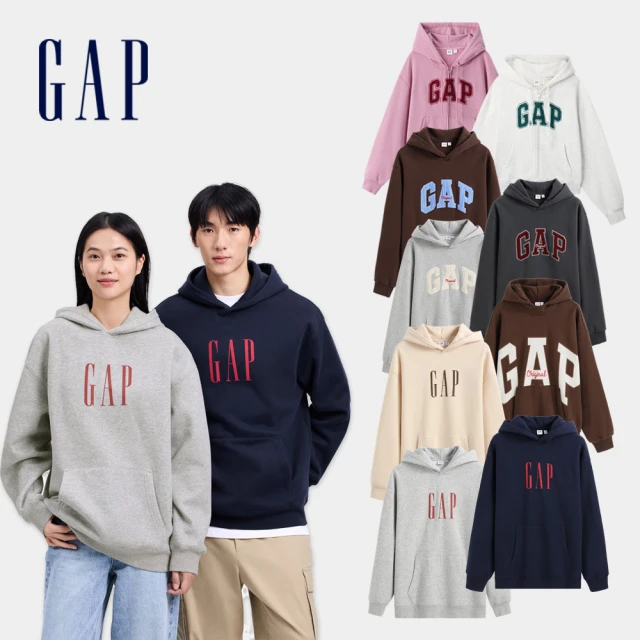 【GAP】男女裝 Logo刺繡刷毛外套/印花/刺繡刷毛帽T-多款可選(634420&638562&637863) 歷史價格詳細信息