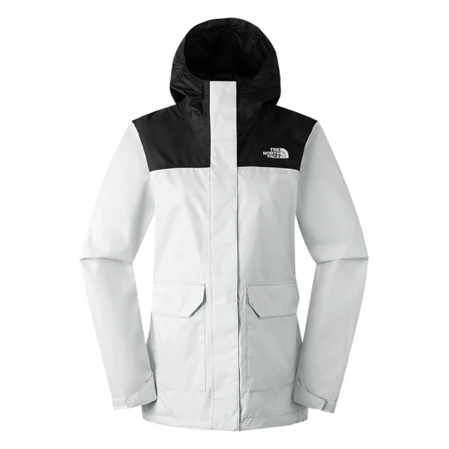 The North Face北面女款灰黑拼接防風防潑水下擺抽繩連帽外套｜81RX5IF 歷史價格詳細信息