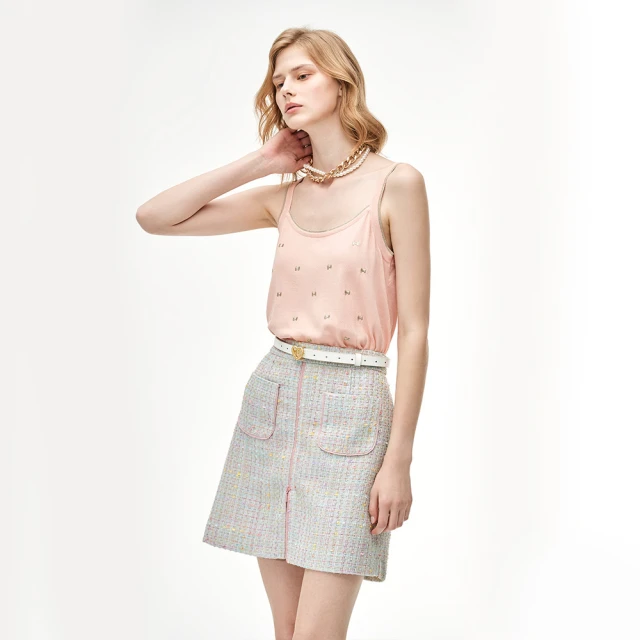 【iROO】繡花V領透紗上衣 歷史價格詳細信息