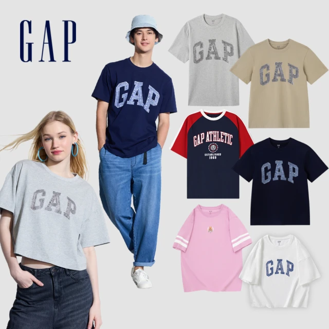 【GAP】男女裝 胸前口袋/花邊短袖T恤-多款任選(463213&463253&537088&541730) 歷史價格詳細信息