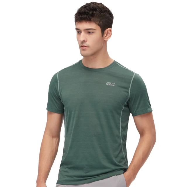 【Jack Wolfskin 飛狼 】男 涼感花紗V領短袖排汗衣 T恤『岩藍』 歷史價格詳細信息