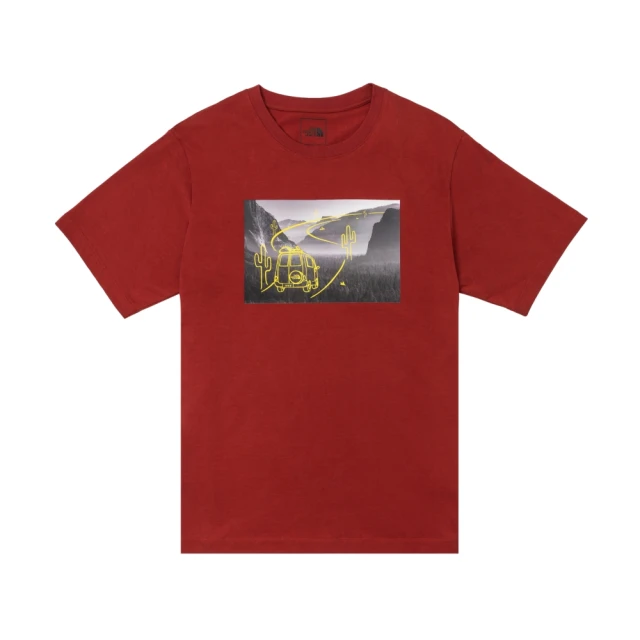 The North Face北面男款紅色純棉手繪露營車印花寬鬆短袖T恤｜88GGPOJ 歷史價格詳細信息