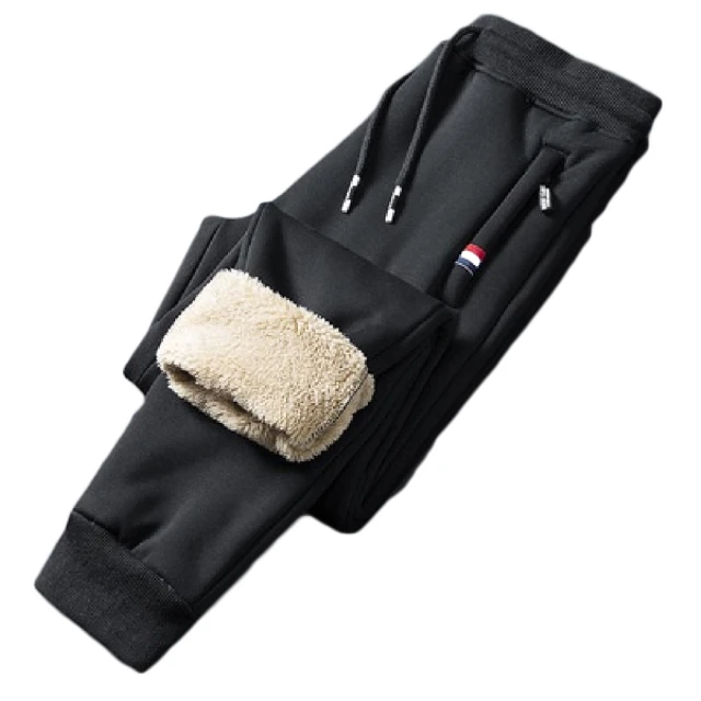 加絨刷毛加厚中老年休閒ku直筒男ku中年男士ku子冬季寬鬆免燙西裝kuI 歷史價格詳細信息