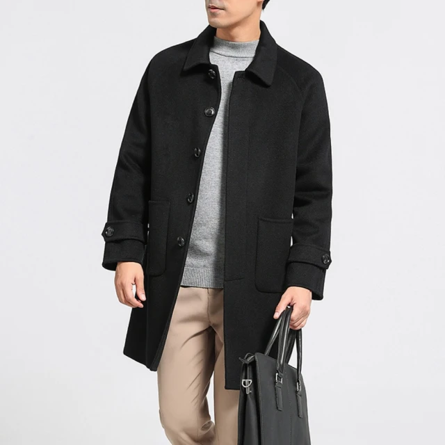 【巴黎精品】雙12 羊毛大衣毛呢外套(中長款過膝英倫風男外套3色a1im17) 歷史價格詳細信息