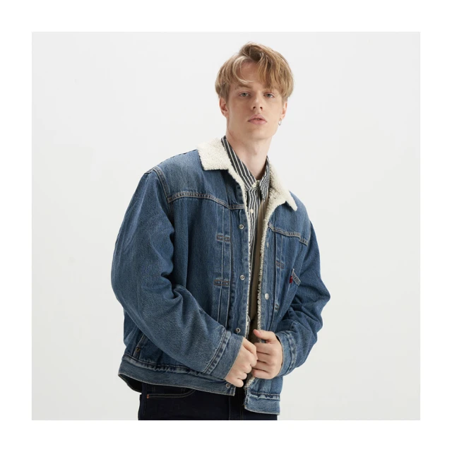 Levis 毛領牛仔外套 /寬鬆版型 / 精工輕藍染水洗 / 後調節帶設計 男款 A4080-0000 人氣新品 歷史價格詳細信息