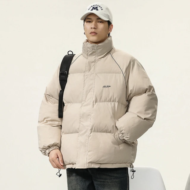 加厚麵包服男 M-2XL 立領拉鍊棉衣 保暖棉服外套 拼接色情侶羽絨棉襖 男女同款 歷史價格詳細信息