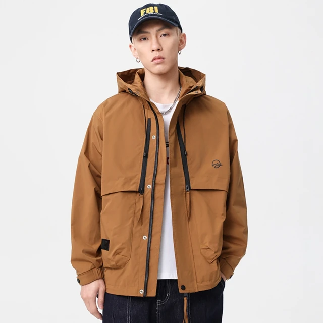 衝鋒衣男 3色 M-2XL 春秋季2023新款潮牌連帽外套 情侶款港風潮流百搭休閒夾克上衣-潮男服飾 歷史價格詳細信息