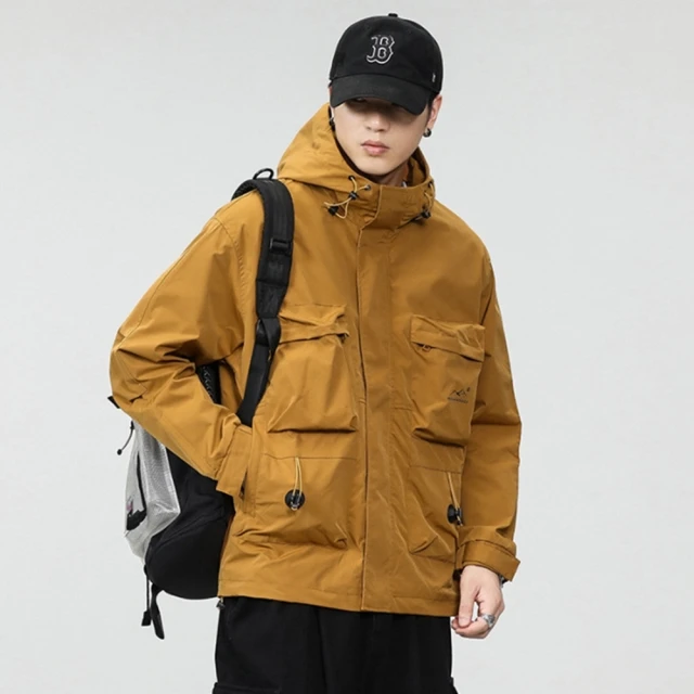 衝鋒衣男 3色 M-2XL 春秋季2023新款潮牌連帽外套 情侶款港風潮流百搭休閒夾克上衣-潮男服飾 歷史價格詳細信息