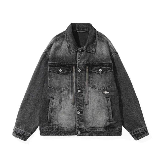 【米蘭精品】雙12 牛仔外套休閒夾克(重磅水洗牛仔工裝男外套2色74iz41) 歷史價格詳細信息