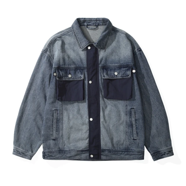 【米蘭精品】雙12 牛仔外套休閒夾克(重磅水洗牛仔工裝男外套2色74iz41) 歷史價格詳細信息