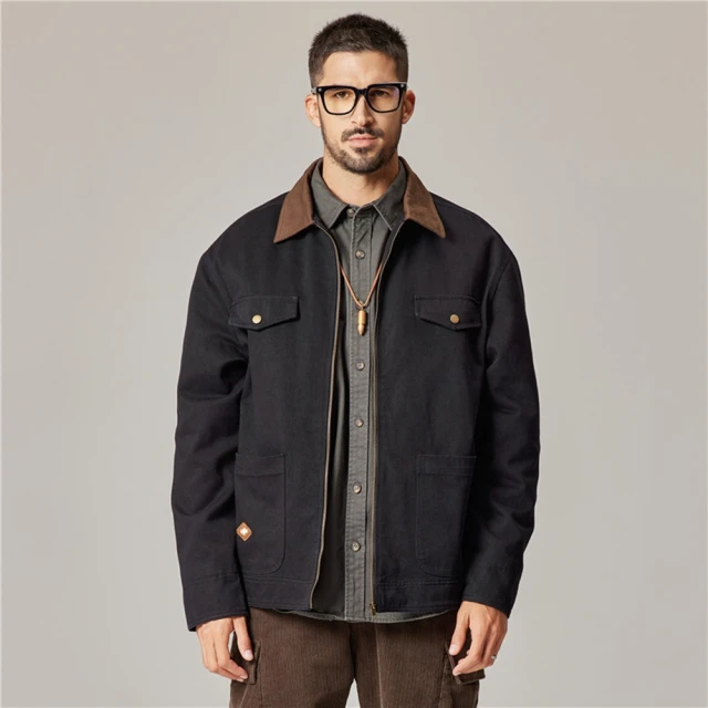 工裝外套 美式水洗復古鉚釘口袋 夾克 情侶【TJK3798】現貨＋預購 歷史價格詳細信息