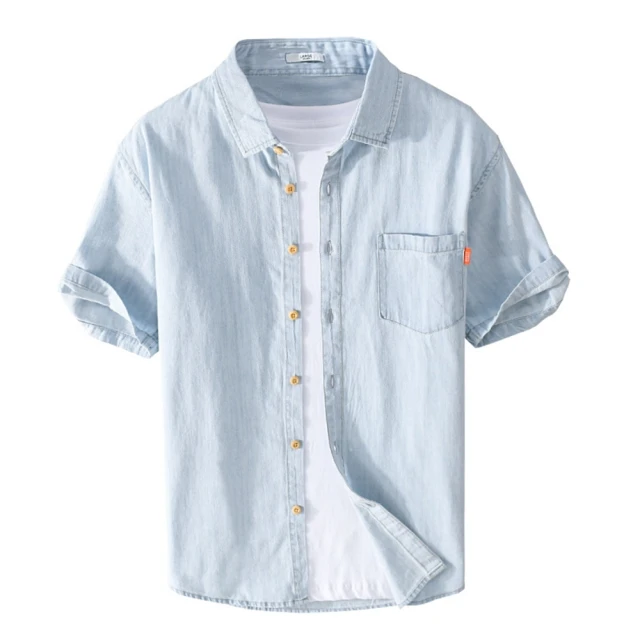 【巴黎精品】襯衫長袖上衣(休閒條紋牛仔寬鬆百搭日系男裝a1bu149) 歷史價格詳細信息