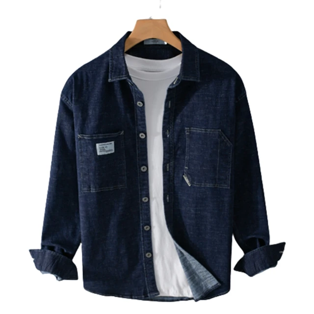 長袖牛仔襯衫日式工作服工作衫作業服耐磨吸排特勤環保團體服物業吸濕排汗多口袋筆插大尺碼代客印刷制服團購網 歷史價格詳細信息