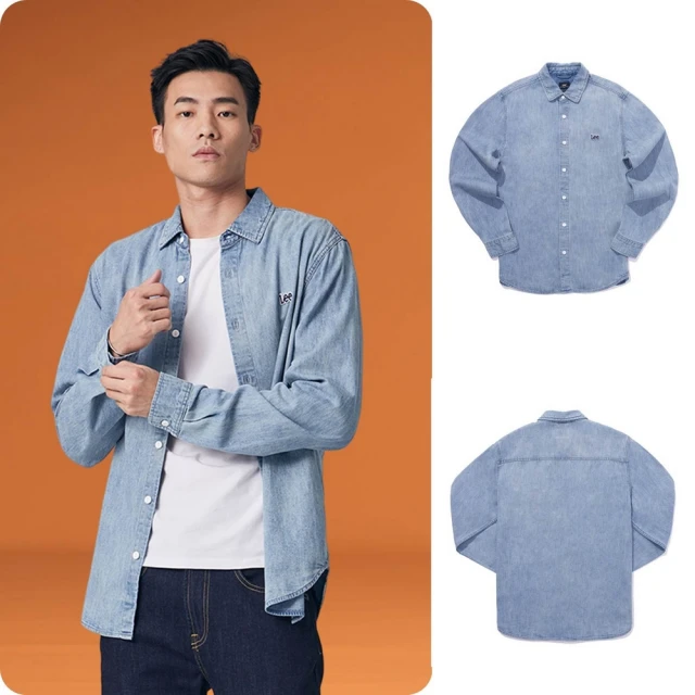 Lee 長袖牛仔襯衫 男 淺藍 藍色馬毛皮排拼貼 101+ 20011780U 歷史價格詳細信息