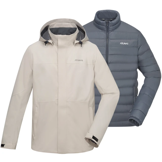 【ATUNAS 歐都納】男款防水2IN1+羽絨兩件式外套(A1GA2227M 黑灰/防風/防水/透氣/禦寒) 歷史價格詳細信息