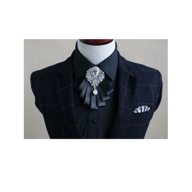 【拉福】大格紋交叉虛線新郎結婚領結糾糾(黑白色) 歷史價格詳細信息