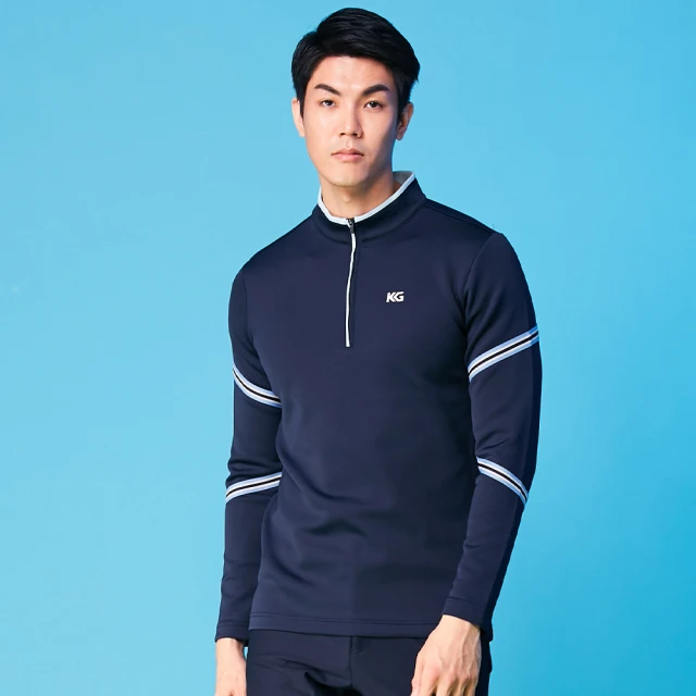 【KING GOLF】網路限定款-女款千鳥紋印圖星星刺繡中厚刷毛長袖POLO衫(綠色) 歷史價格詳細信息