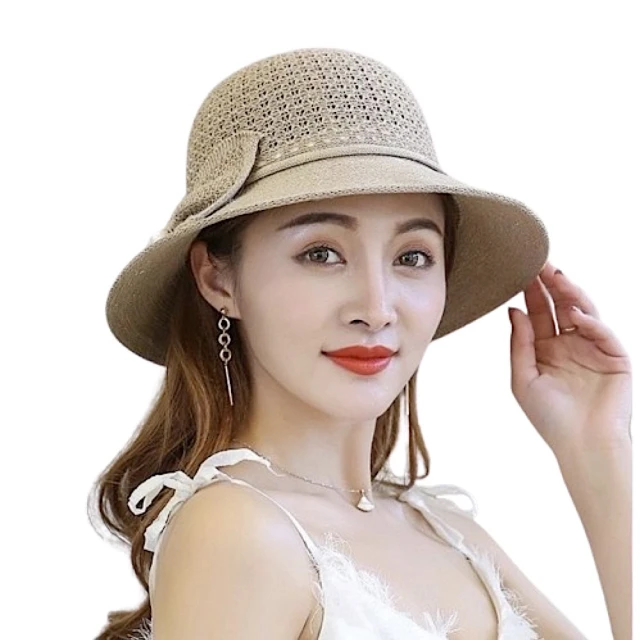 草帽法式蝴蝶結飄帶大檐遮臉沙灘帽海邊出游草帽女夏季百搭防曬遮陽帽 新品 歷史價格詳細信息