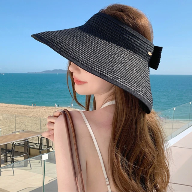 遮陽帽 防曬帽 空頂遮陽帽 可折疊帽 草編空頂帽 檐帽子 可折疊漁夫帽 沙灘帽  防曬帽 太陽帽 空頂帽 出貨+發票 歷史價格詳細信息