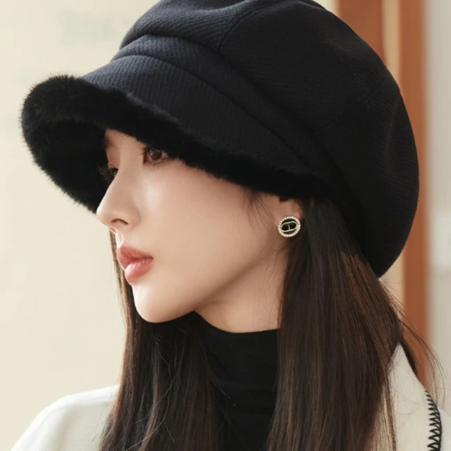 高級感毛絨帽子女2023新款冬季毛絨帽漁夫帽秋冬針織帽保暖毛線帽 歷史價格詳細信息