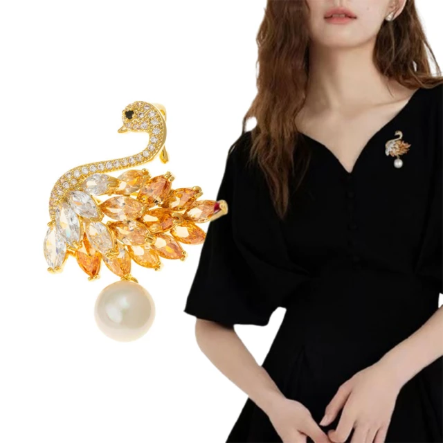 胸針 水晶珍珠胸針 女滿鉆胸花大別針披肩扣百搭韓版領針配飾品~【爆款】 歷史價格詳細信息