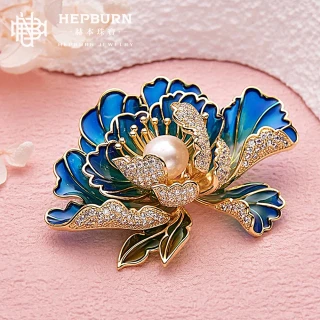 【赫本珠寶】綠祥葉朵珍珠設計款水晶胸針 歷史價格詳細信息