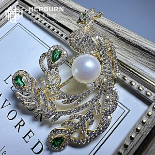 【赫本珠寶】綠祥葉朵珍珠設計款水晶胸針 歷史價格詳細信息