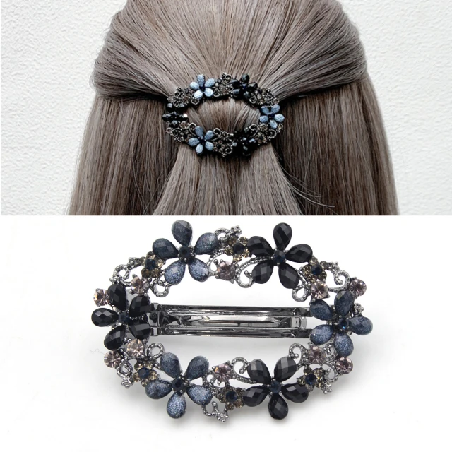 【AnnaSofia】髮夾髮飾小邊夾鴨嘴夾-獨秀幸運草對夾 現貨(黑系) 歷史價格詳細信息