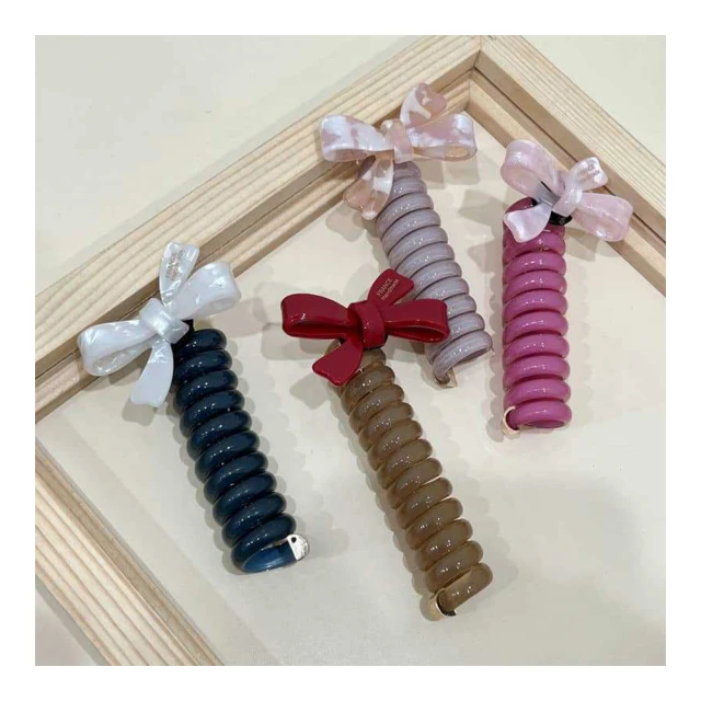 韓國電話線髮圈扎頭氣質無痕髮圈網紅ins髮圈小皮套女橡皮筋簡約 歷史價格詳細信息