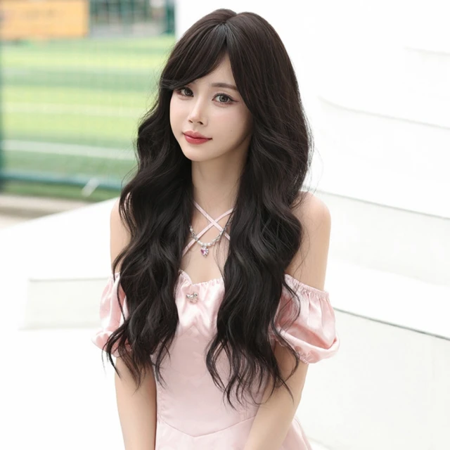 女假髮整頂假髮長假髮-棕色挑染中分捲髮美髮用品流行穿搭配件73vl53【巴黎精品】 歷史價格詳細信息