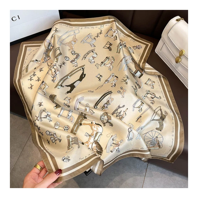 【Jun Jun】蠶絲小方巾 絲巾 領巾 53x53cm(黑貓) 歷史價格詳細信息