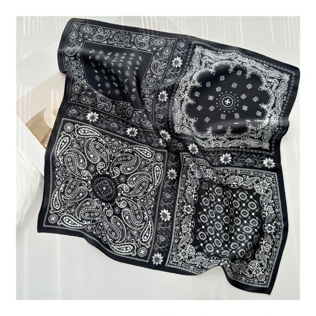 【Jun Jun】蠶絲小方巾 絲巾 領巾 53x53cm(黑貓) 歷史價格詳細信息