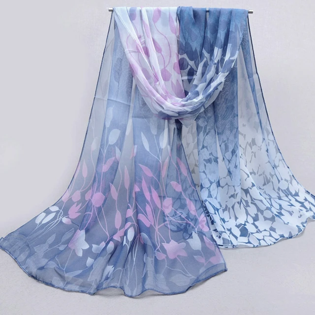 【AnnaSofia】仿蠶絲大尺寸披肩雪紡絲巾圍巾-歆灑銀杏 現貨(綠系) 歷史價格詳細信息