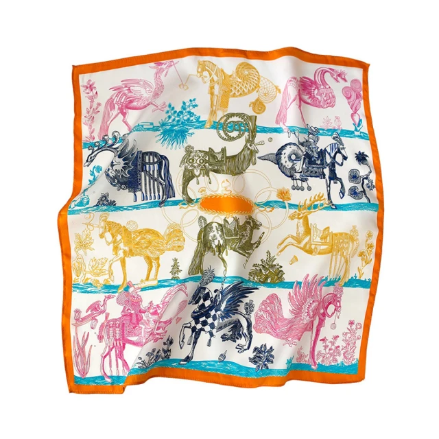 【Jun Jun】蠶絲小方巾 絲巾 領巾 53x53cm(黑貓) 歷史價格詳細信息