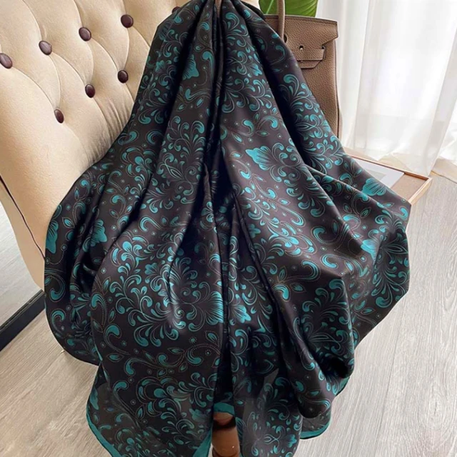 【AnnaSofia】仿蠶絲大尺寸披肩雪紡絲巾圍巾-歆灑銀杏 現貨(綠系) 歷史價格詳細信息