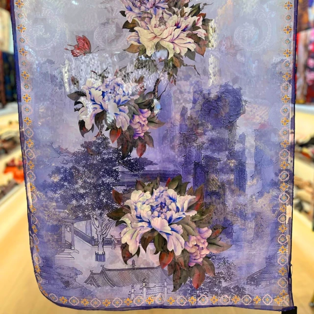 【AnnaSofia】仿絲披肩絲巾圍巾-綣勾宮廷騰瓣 亮緞面 現貨(墨色綠系) 歷史價格詳細信息