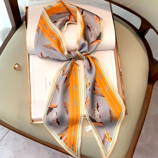 【AnnaSofia】仿蠶絲大尺寸披肩雪紡絲巾圍巾-歆灑銀杏 現貨(綠系) 歷史價格詳細信息