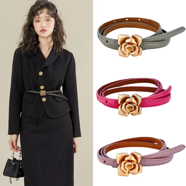 【MoonDy】皮帶 皮具 細腰帶 真皮腰帶 伸縮女腰帶 精品皮帶 細皮帶 腰封 牛皮皮帶 百搭配件 搭配好物 禮物 歷史價格詳細信息