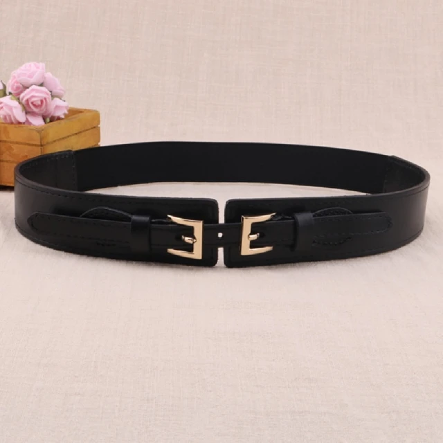 真皮腰帶女彈力松緊裝飾連衣裙子時尚百搭配西裝秋冬季束腰寬腰封大衣腰帶-促銷 歷史價格詳細信息