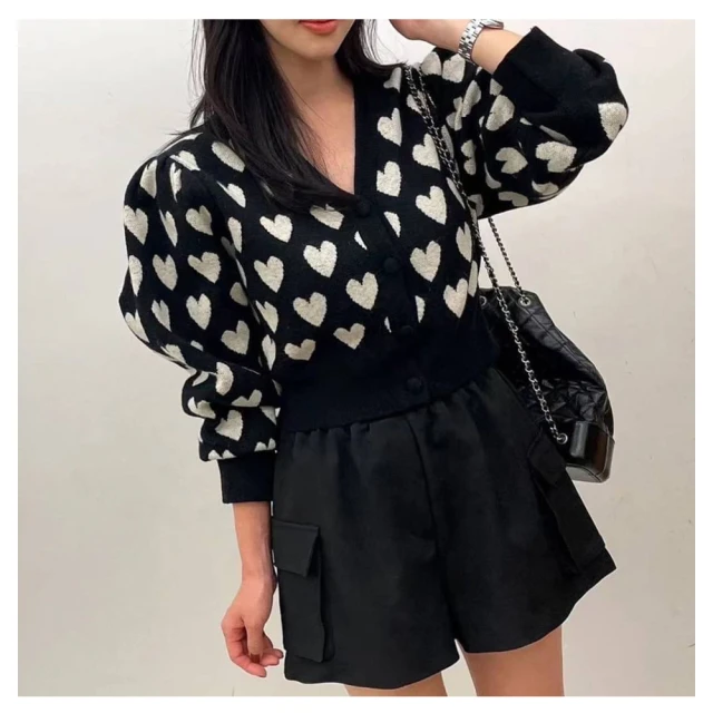 【BBHONEY】韓風厚磅愛心針織縮腰外套(秋冬新款) 價格比較,價格查詢,歷史價格詳細信息