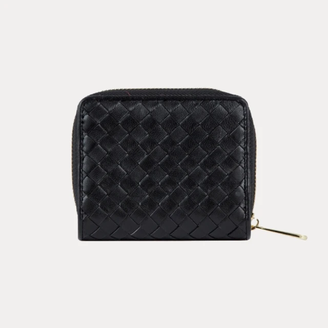 MYMY 優雅細緻 菱格紋羊皮零錢包 經典黑 歷史價格詳細信息