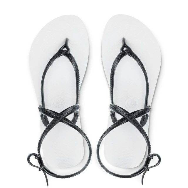 【QWQ】綁帶羅馬涼鞋-Elegant交叉露趾涼拖鞋-防滑防水雨鞋-曜石黑-灰鞋帶 MIT(GGAA) 歷史價格詳細信息