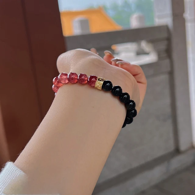 【my stere 我的時尚秘境】新款現貨-草莓晶貔貅招財旺桃花手環(招桃花旺財運   精巧手鐲設計) 歷史價格詳細信息