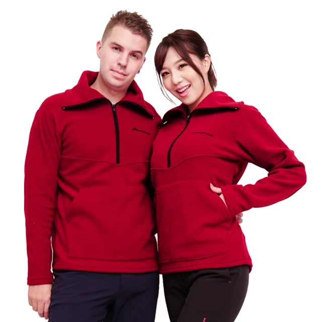 【戶外趣】紅藍雙拼立領蓄熱半襟拉鍊超細纖維厚磅柔軟中層保暖刷毛衣（DM1704 黑） 歷史價格詳細信息