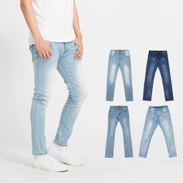 【NoMorre】牛仔褲 窄管牛仔褲 牛仔褲男 牛仔長褲 窄管 修身 彈性 M-4L 共5款 台灣現貨 #5632满599免運 歷史價格詳細信息