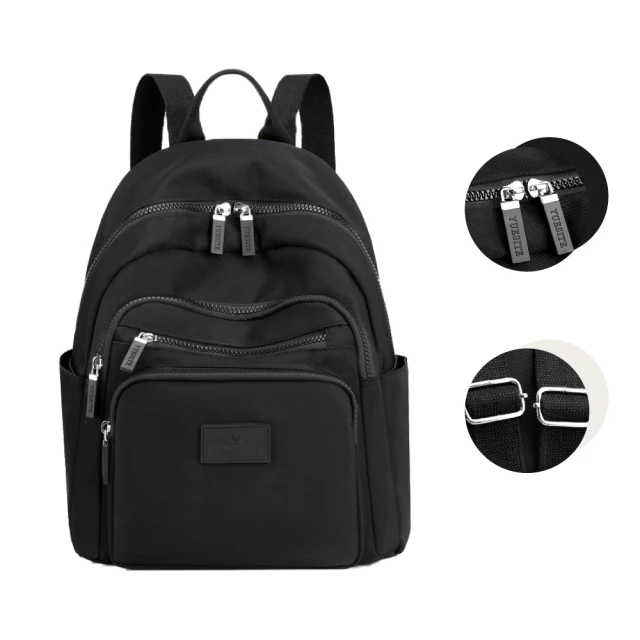 多口袋休閒女雙肩包輕便防水尼龍牛津布書包韓版旅行通勤電腦背包 歷史價格詳細信息